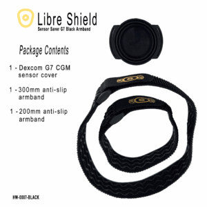 Libre Shield G7 Sensor Saver Armband package contents